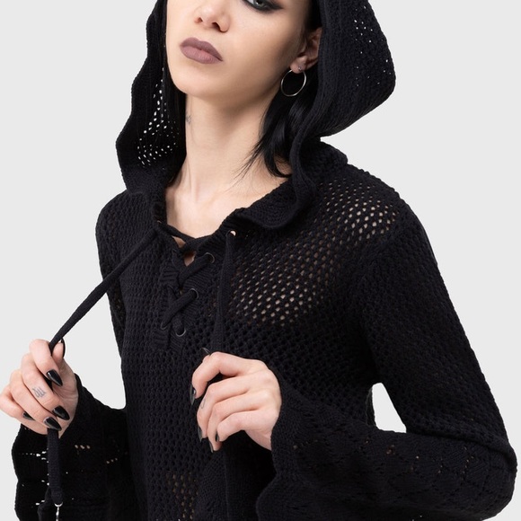Killstar Shadow Witch Hooded Knit Sweater - Picture 1 of 3
